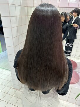 ロンドルーチェ 心斎橋(Lond luce) ダークアッシュ/ミディアムレイヤーカット［髪質改善/縮毛矯正］