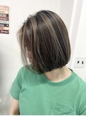 白髪ぼかし ハイライト 30代 40代 50代 レイヤー ボブ
