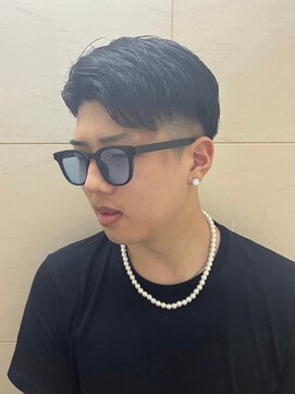 ヒロギンザ 大阪本店(HIRO GINZA) かきあげツーブロックスタイル