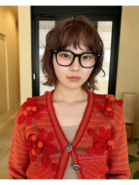 スニュウ(snuw) 似合わせカットボブ小顔カットココアブラウンミルクティカラー