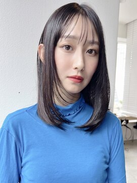 ケーツー エソラ池袋店(K-two) レイヤー×ミディアム*レイヤーカット*黒髪*面長*30代40代50代