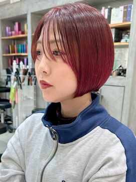 ロンドネートゥル 新潟(Lond naitre) 前髪ショートピンクバイオレット