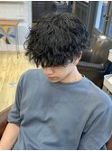 波巻きパーマ/マッシュ