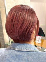 ピークアブー 原宿ハラカド(PEEK-A-BOO) ショートボブ/ピンクブラウン/ブリーチなしカラー/レイヤーボブ