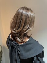 ユウヘアー 本山店(U Hair) ミディアムレイヤー/ハイライトカラー/白髪ぼかし