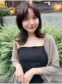 前髪無し簡単外ハネくびれレイヤー/恵比寿