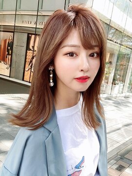 ラルユー 金山(LallYou) シースルーぱっつん前髪で結んでかわいいフェイスレイヤー