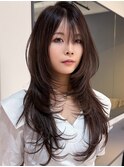 韓国レイヤーカット韓国ヘアハイレイヤーウルフ/岸本 理希