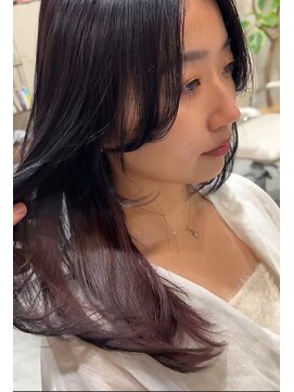 ミロアヴィタ 平尾(miroa vita) 顔周りカット アッシュブラウン 艶髪 レイヤー 髪質改善 20代