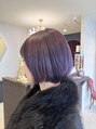 アグ ヘアー キング 富士厚原店(Agu hair king) バイオレット×ショートボブ
