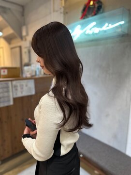 ブラウンベージュ 似合わせ レイヤーカット 