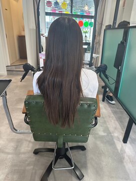 ルーチェココ ブラン(Lu'ce coco blanc) ナチュラルロングレイヤー×チェリーブラウン