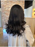 乾かすだけで決まる◎コテ巻き風デジタルパーマ×艶ロング