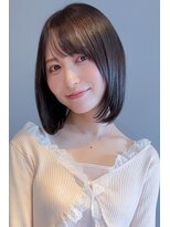 ケアアンドデザイン 今里本店(care&design fulfill)&nbsp;【小顔カット】【ダークアッシュ】【内巻きボブ】20代30代40代