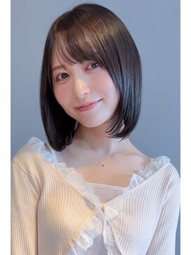 ケアアンドデザイン 今里本店(care&design fulfill) 【小顔カット】【ダークアッシュ】【内巻きボブ】20代30代40代