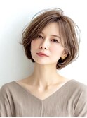 40代50代60代/脱白髪染め白髪ぼかしハイライト/くびれヘア
