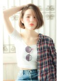 不動の人気！オーダー殺到　外国人風×ワンレンミニマムボブ