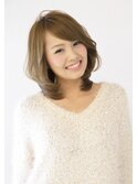 ひし形ボブミディアムマッシュウルフ