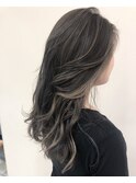 ハイライト☆コントラストのあるハイライトバレイヤージュ