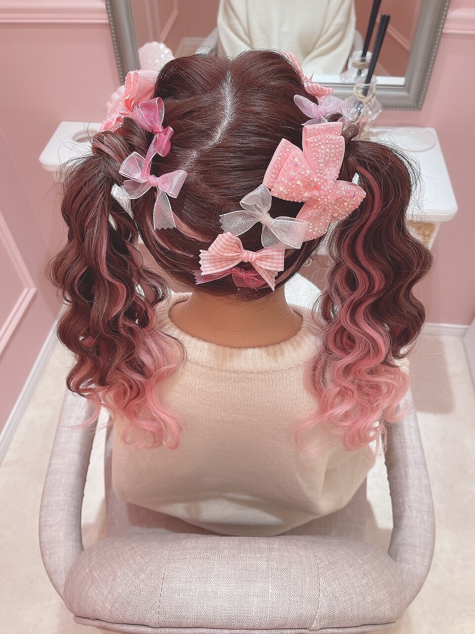 ヘアセット】リボンいっぱいヲタちゅいんてーる♪：L135947870