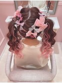 【ヘアセット】リボンいっぱいヲタちゅいんてーる♪