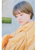 大人かわいいミルクティーブラウン 前下がり小顔ショートボブ
