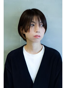 ノノリリ(NONORIRI) 透け感バング秋色＊大人カジュアルストレートインナーカラーボブ