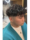 ツーブロックサイドパートスペインカールスパイラルパーマ I