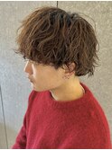 メンズパーマ波巻きスパイラルパーマツイストスパイラルパーマ