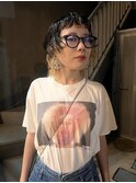bibito パーマ　ウルフパーマ　おんまゆ　インナーカラー