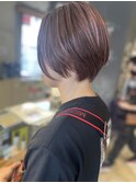 ショート×ハイライトピンクグレージュ