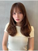 セミロング/レイヤーカット/顔まわりレイヤー
