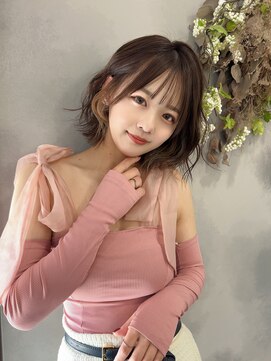 ハロー(...Hello) ボブ ボブレイヤー 外ハネボブ イヤリングカラー