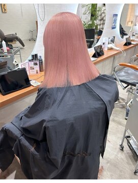 リンクバイビセ 髪質改善(link by vise) #ピンクカラー#ケアブリーチ#ミディアム