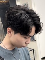 フィフス 天神大名(fifth) 福岡天神ゆるめシャドウパーマメンズマッシュウルフカット緩め