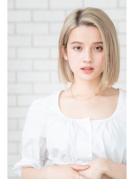 パノラ(PANOLA) 前下がりボブ/ラベンダーカラー/センターパート