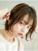ショート/モテ/ゆるふわ/ベージュ/平塚