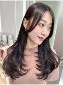 20代30代40代韓国ヨシンモリ顔周りレイヤーナチュラルブラウン
