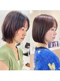 ボブ/外ハネボブ/10代/20代/30代/新潟ショートボブ/レイヤー