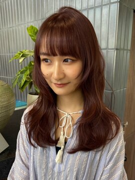 ノード(NODE) 栄フェイスレイヤー透明感カラー小顔ロングスタイル