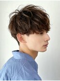 韓国マッシュ　センターパートフェザーパーマ　MEN’S HAIR