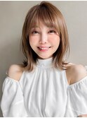 艶感モテ髪イメチェン薄めバング結べるボブアンブレラカラー