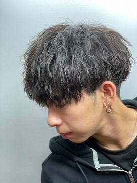 ブルーオーシャン 福岡大橋店(Blue Ocean) ツイストスパイラルパーマ波巻きスパイラルパーマツーブロック