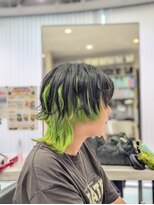 トーキョー オタクヘアー(TOKYO OTAKU HAIR) にじさんじ 伊波ライ/推しカラー/ウルフ/黄緑/インナーカラー