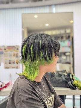 トーキョー オタクヘアー(TOKYO OTAKU HAIR) にじさんじ 伊波ライ/推しカラー/ウルフ/黄緑/インナーカラー
