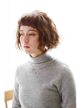 スタジオ エット(studio ett) (studio ett.)ウェービーボブ ミルクティブラウンカラー