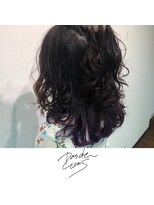 パドトロワ(Pas de trois)&nbsp;新潟×インナーカラー×ビビットパープル×個性派カラー