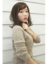 オリーブベージュ大人ミディアム