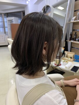 クラン 六甲道(Chlan) レイヤースタイル×ブリーチなしセピアグレージュ