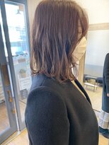 メルト 吉祥寺(melt) 大人外ハネレイヤーボブ 切りっぱなし くびれ 透明感 ベージュ